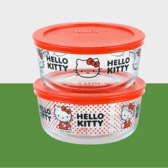 Pyrex Hello Kitty by Sanrio - decorated glass storage - Picture 7 of 7